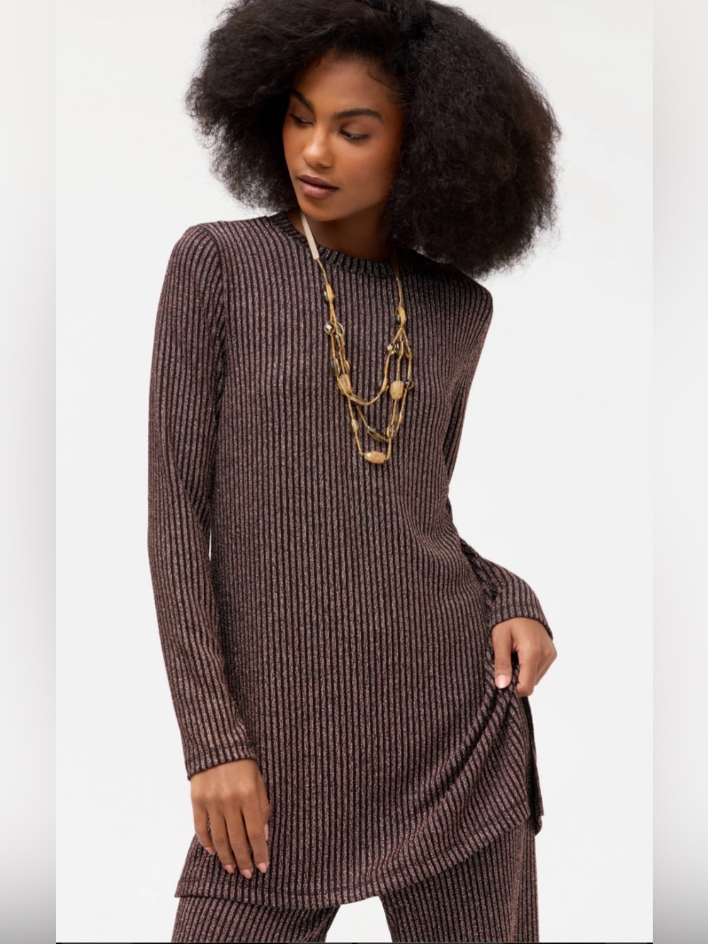 Johnny Was Jenna Metallic Tunic